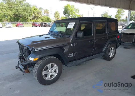 2020 Jeep Wrangler Unlimited Sport S 4X4 из США, поврежденный, VIN 1C4HJXDN9LW167442